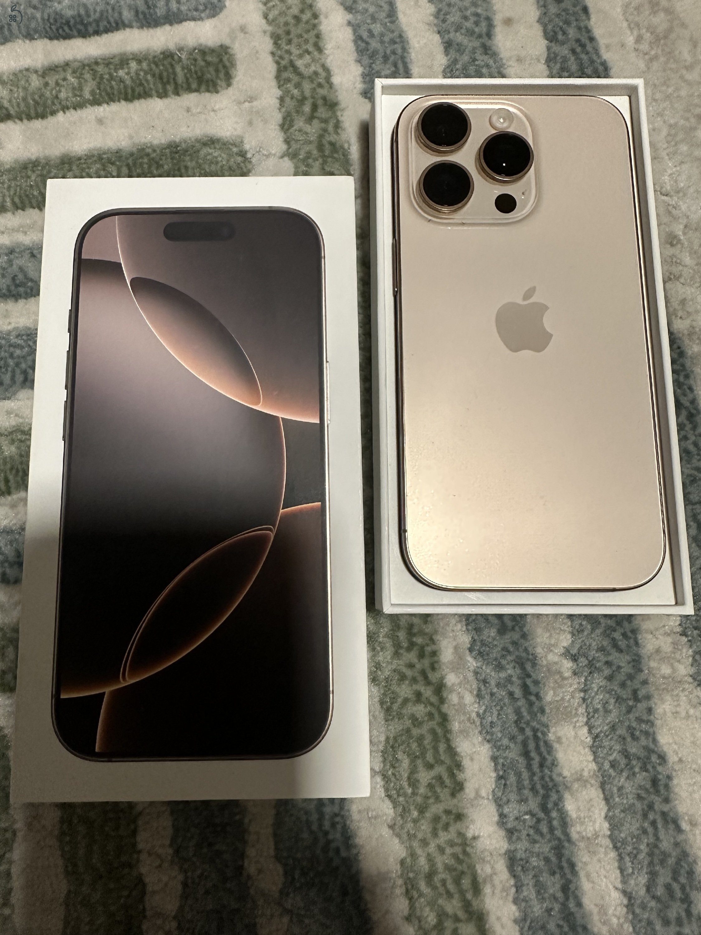 iPhone 16 PRO 256GB desert gyönyörű! KÁRTYAFÜGGETLEN!