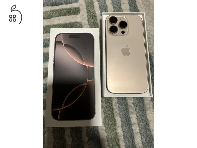 iPhone 16 PRO 256GB desert gyönyörű! KÁRTYAFÜGGETLEN!