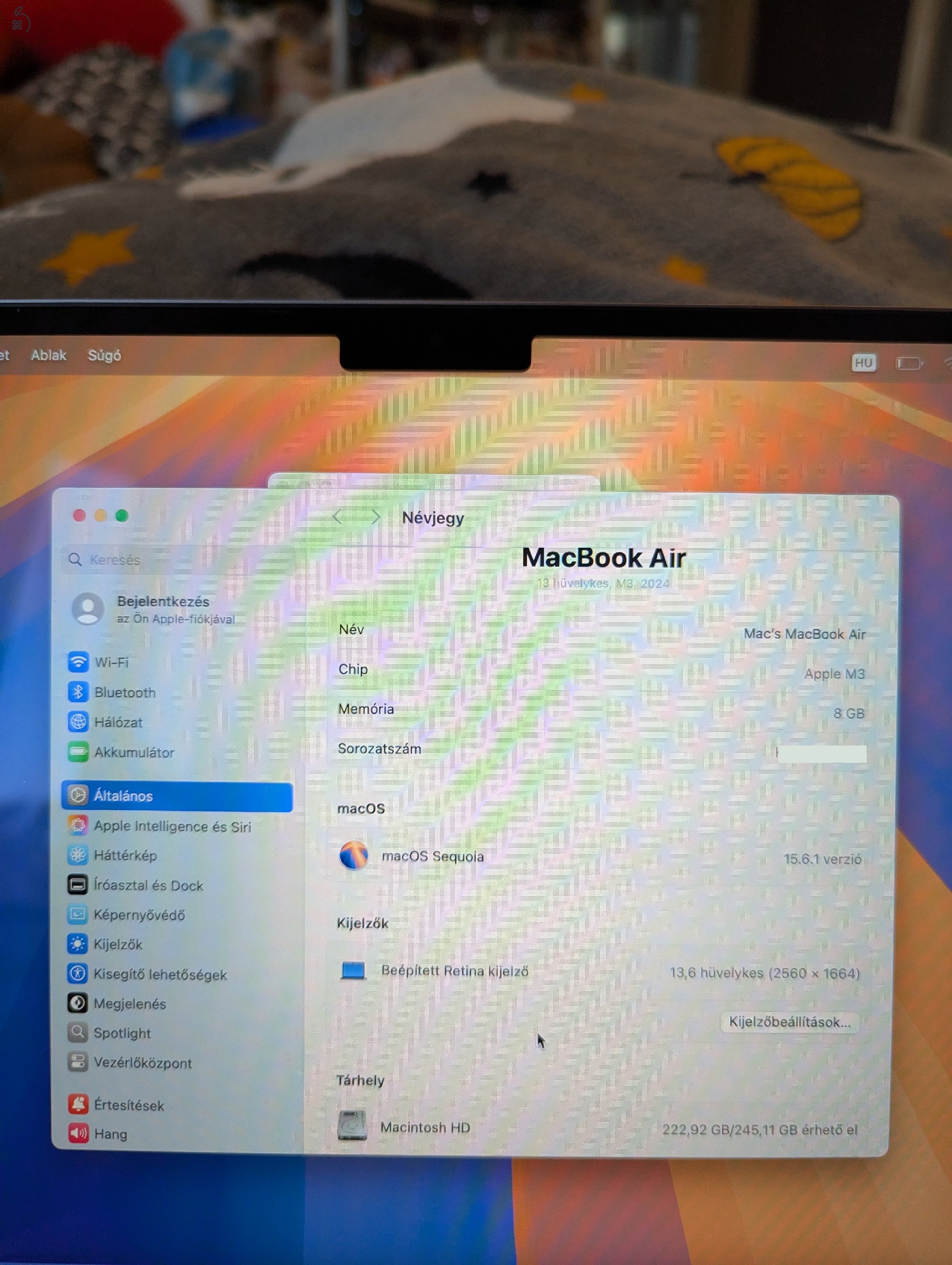 MacBook Air M3 garancia, magyar, minden tartozék