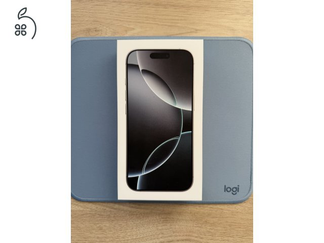iPhone 16 Pro (fehér titán, 256 GB, 100% akku)