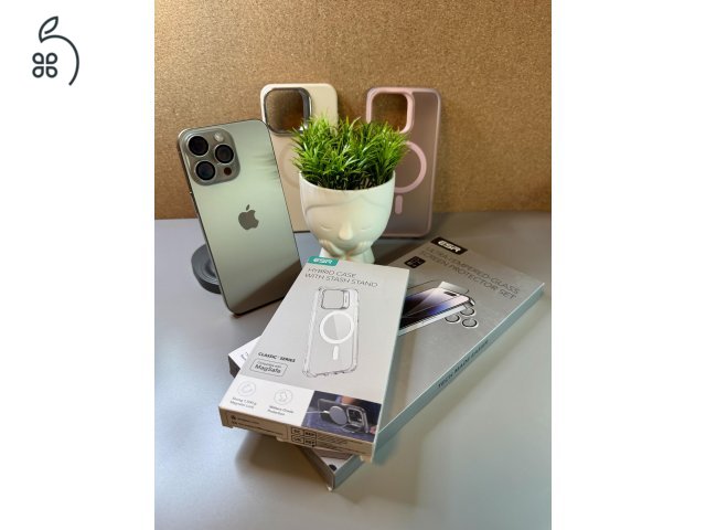 iPhone 15 Pro Max 256 GB – Natúr Titán – karcmentes + AppleCare+ 2025.10.31-ig + sok extra