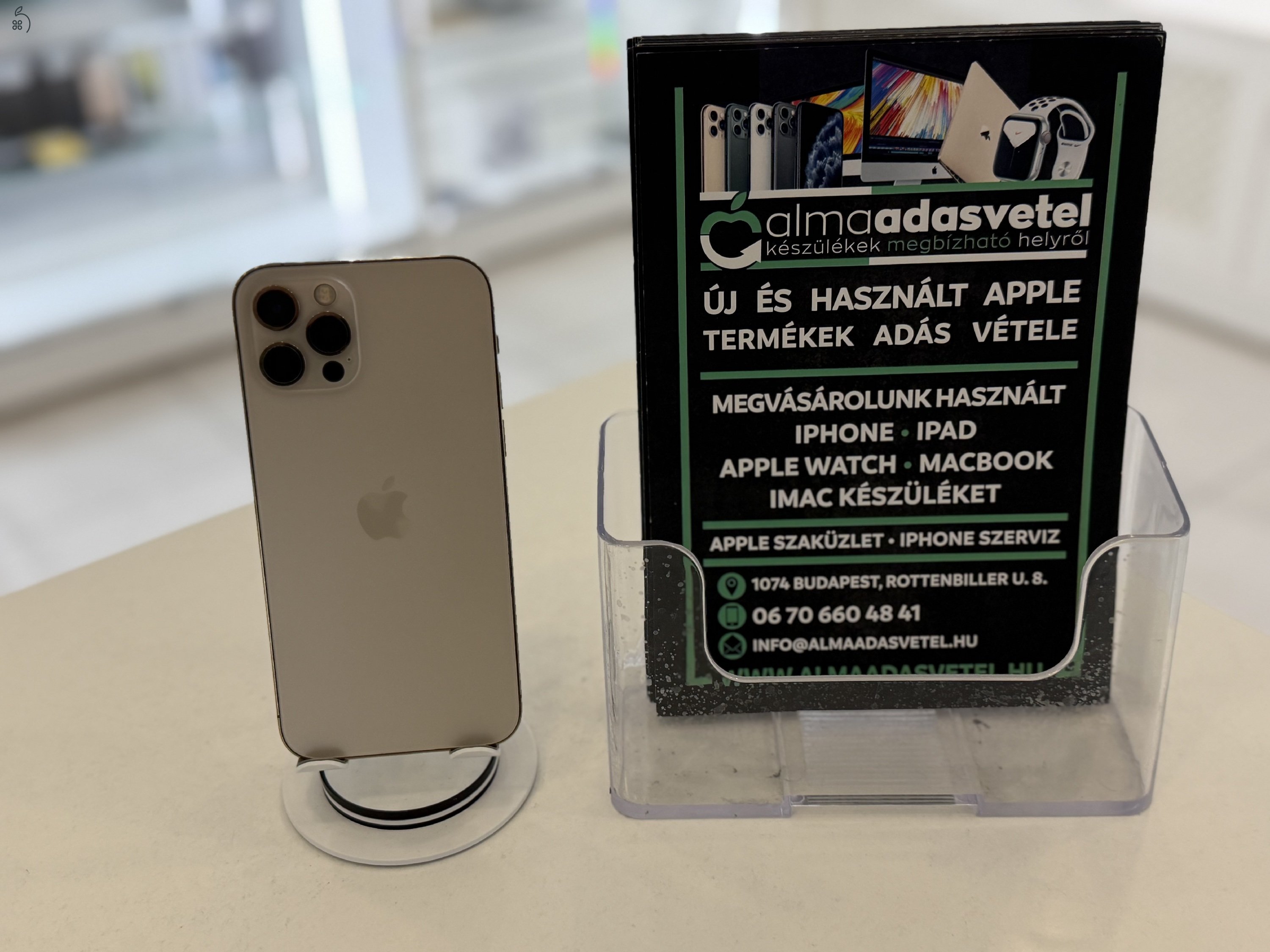 iPhone 12 Pro 128GB Yettel Használt/1-3 hónap gar./Akku 100%/p4470