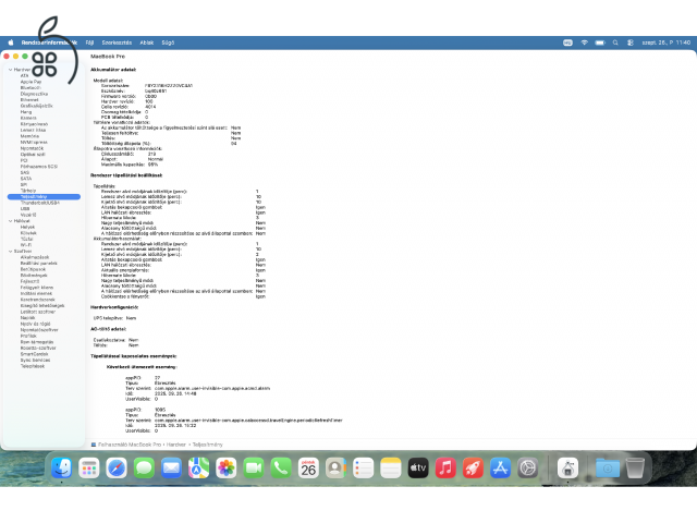 Ezüst Macbook pro M1 max 16”