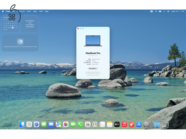 Ezüst Macbook pro M1 max 16”