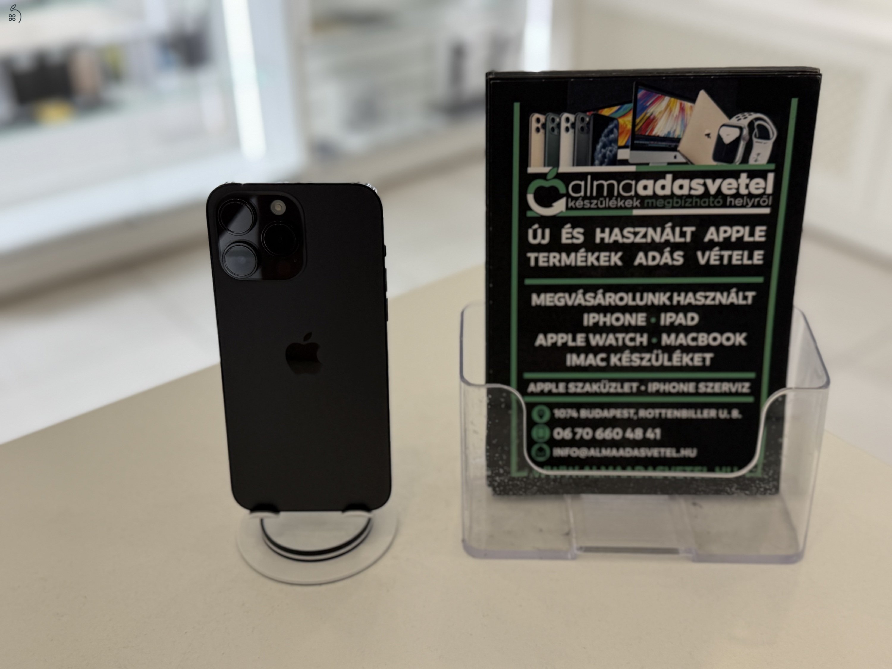 iPhone 14 Pro Max 128GB Független Újszerű/1-3 hónap gar./Akku 89%/p4473