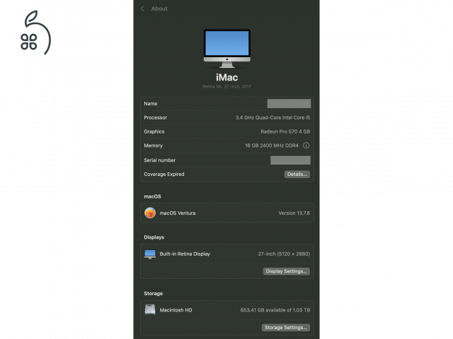 Apple iMac 2017 27