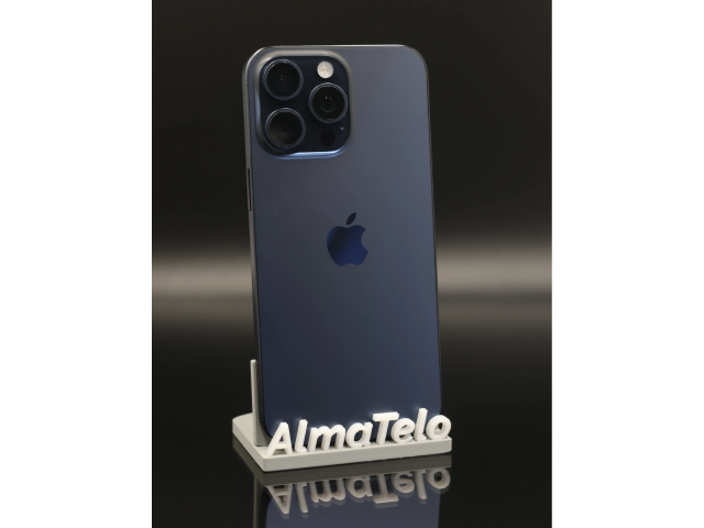 Apple iPhone 15 Pro Max 256 GB Blue Titanium 100% akku - 12 HÓ GARANCIA