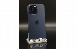 Apple iPhone 15 Pro Max 256 GB Blue Titanium 100% akku - 12 HÓ GARANCIA