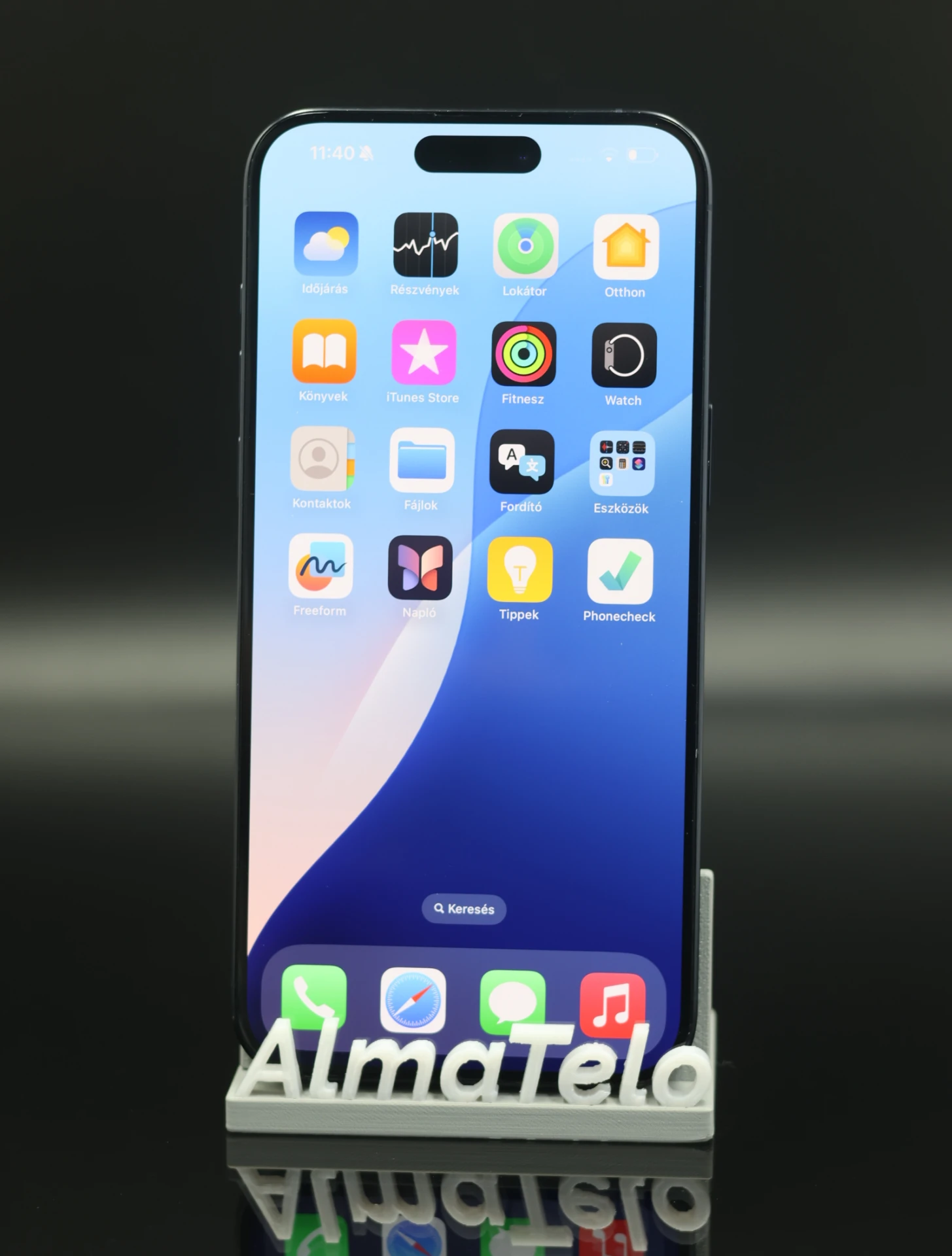 Apple iPhone 15 Pro Max 256 GB Blue Titanium 100% akku - 12 HÓ GARANCIA