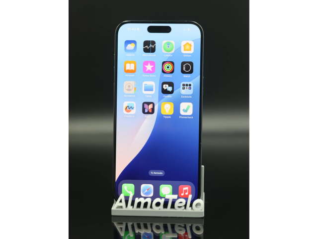 Apple iPhone 15 Pro Max 256 GB Blue Titanium 100% akku - 12 HÓ GARANCIA