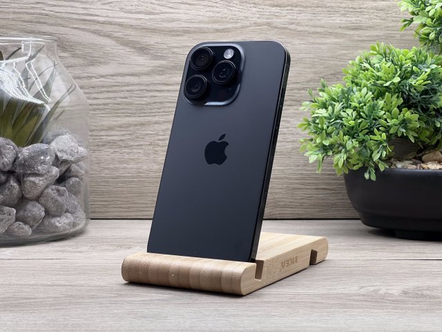 Hibátlan iPhone 16 Pro Black Titanium 128GB 2 ÉV Garanciával Számlával 100% Akksi