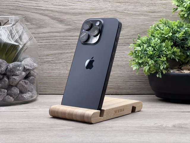 Hibátlan iPhone 16 Pro Black Titanium 128GB 2 ÉV Garanciával Számlával 100% Akksi