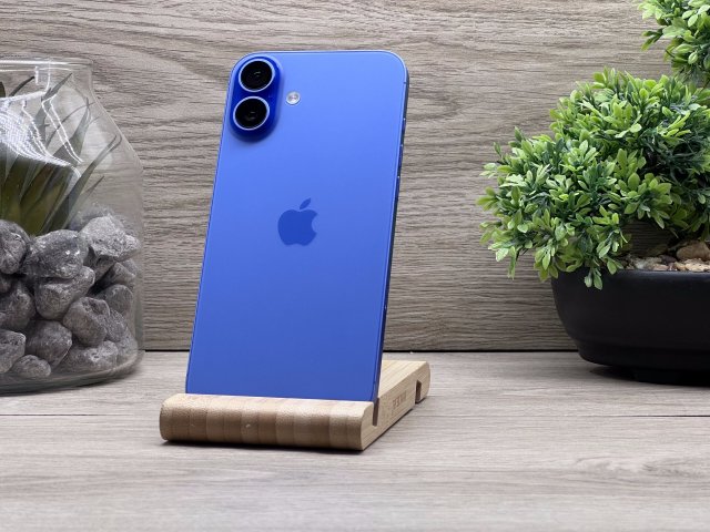 Hibátlan iPhone 16 Plus Ultramarine 128GB 2 ÉV Garanciával Számlával 96% Akksi