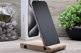 iPhone 15 Pro Max Natural Titanium 256GB 2 ÉV Garanciával Számlával 93% Akksi