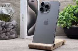 iPhone 15 Pro Max Natural Titanium 256GB 2 ÉV Garanciával Számlával 93% Akksi