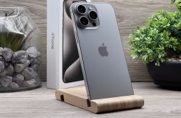 iPhone 15 Pro Max Natural Titanium 256GB 2 ÉV Garanciával Számlával 93% Akksi