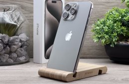 iPhone 15 Pro Max Natural Titanium 256GB 2 ÉV Garanciával Számlával 93% Akksi