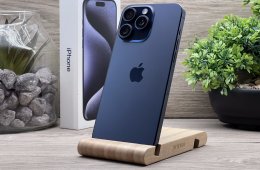 iPhone 15 Pro Max Blue Titanium 256GB 2 ÉV Garanciával Számlával 91% Akksi