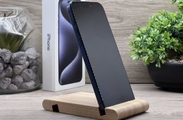 iPhone 15 Pro Max Blue Titanium 256GB 2 ÉV Garanciával Számlával 91% Akksi