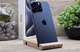 iPhone 15 Pro Max Blue Titanium 256GB 2 ÉV Garanciával Számlával 91% Akksi