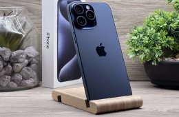 Hibátlan iPhone 15 Pro Max Blue Titanium 512GB 2 ÉV Garanciával Számlával 90 % Akksi