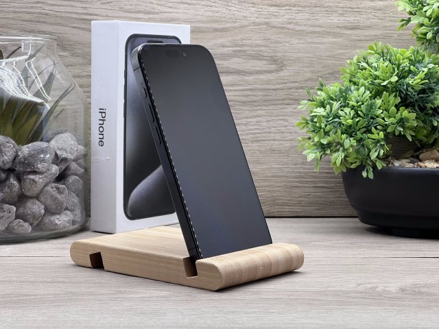 Hibátlan iPhone 15 Pro Black Titanium 128GB E-Sim 2 ÉV Garanciával Számlával 98% Akksi