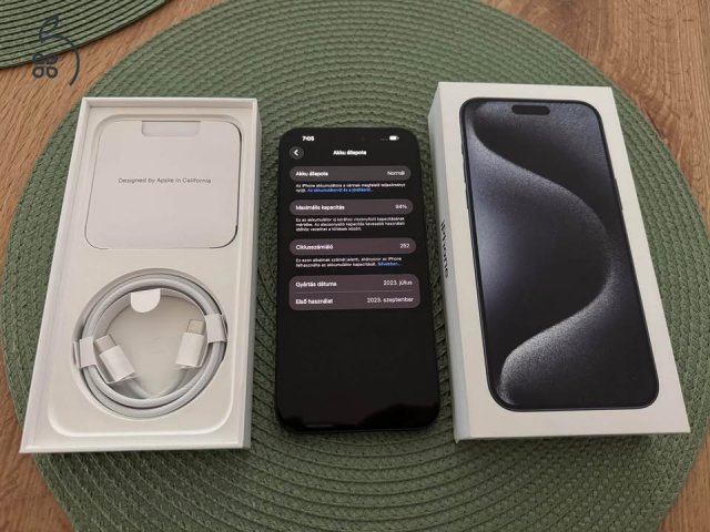 Apple Iphone 15 Pro Max 512 Gb, Blue Titanium, 2026.09.hóig garancia