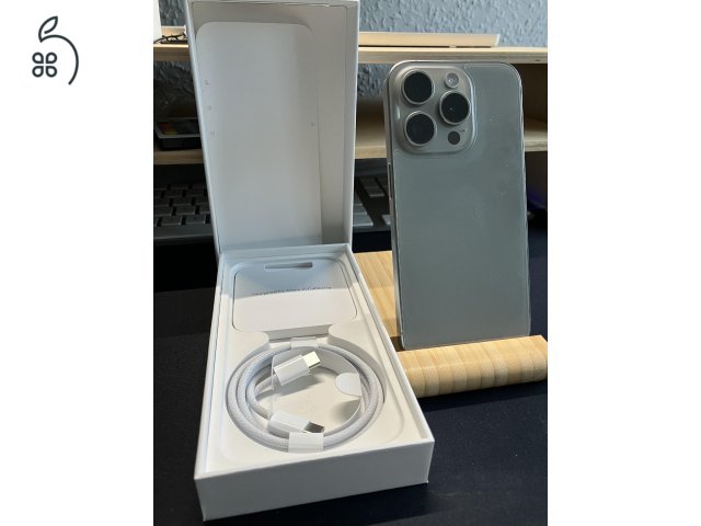 iPhone 15 Pro NATÚR TITÁN - FÜGGETLEN - Karcmentes, hibátlan