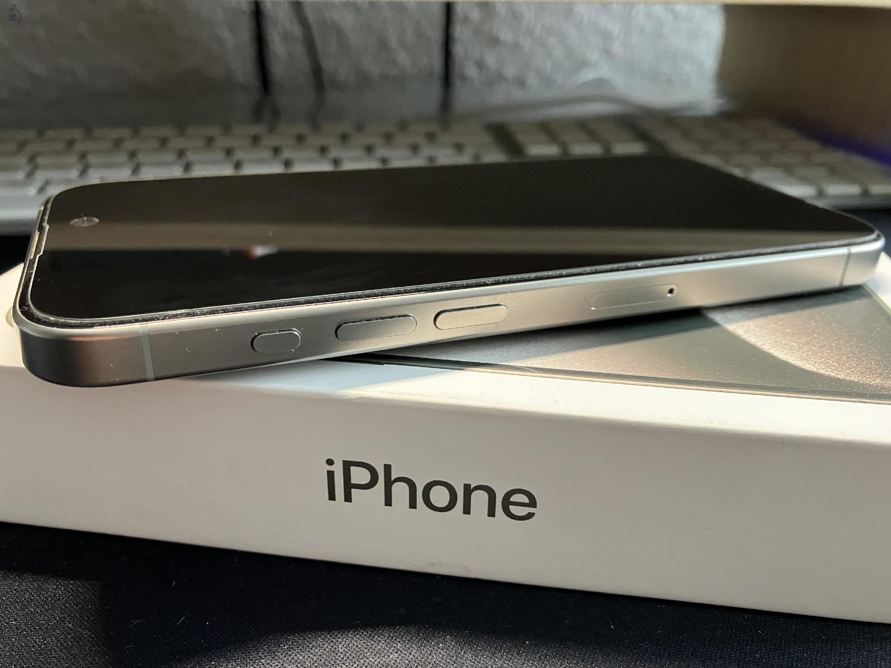 iPhone 15 Pro NATÚR TITÁN - FÜGGETLEN - Karcmentes, hibátlan