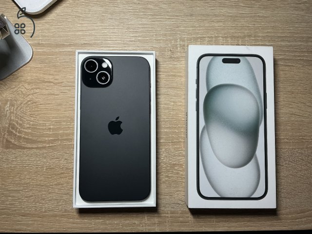 Iphone 15 plus, 128gb, újszerű, gyári tokokkal