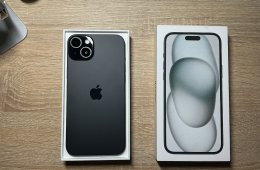 Iphone 15 plus, 128gb, újszerű, gyári tokokkal