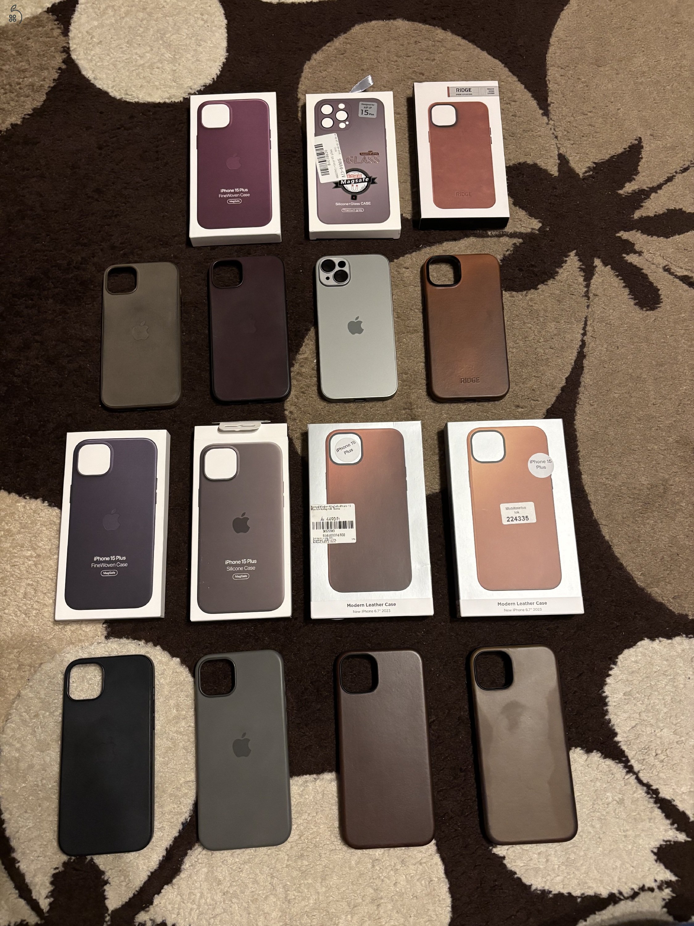Iphone 15 plus, 128gb, újszerű, gyári tokokkal