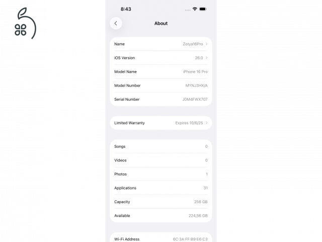Apple iPhone 16 Pro 256GB fehér