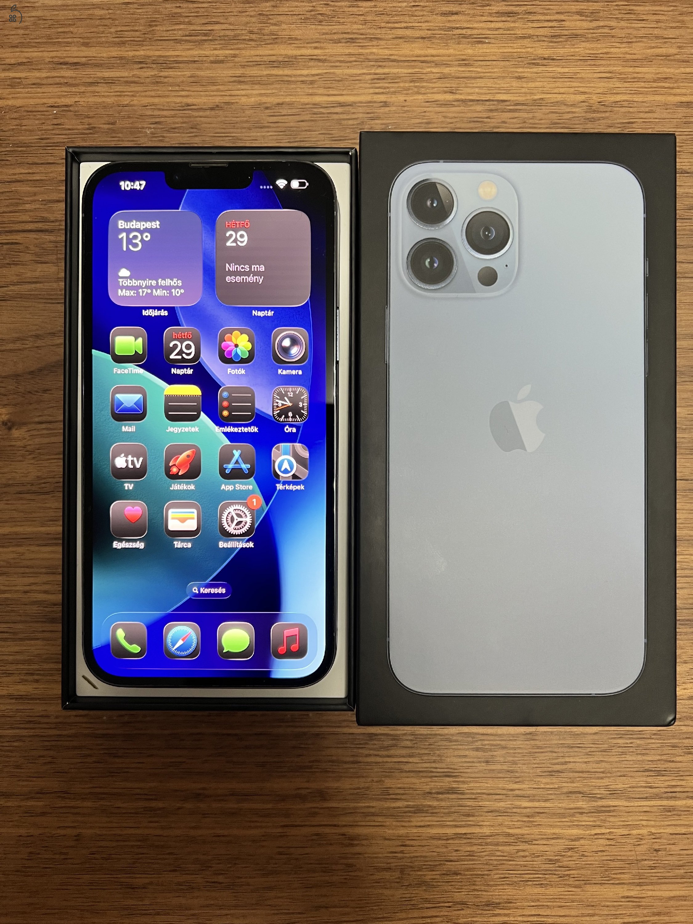 Eladó iPhone 13 Pro Max 128 GB Sierra Blue
