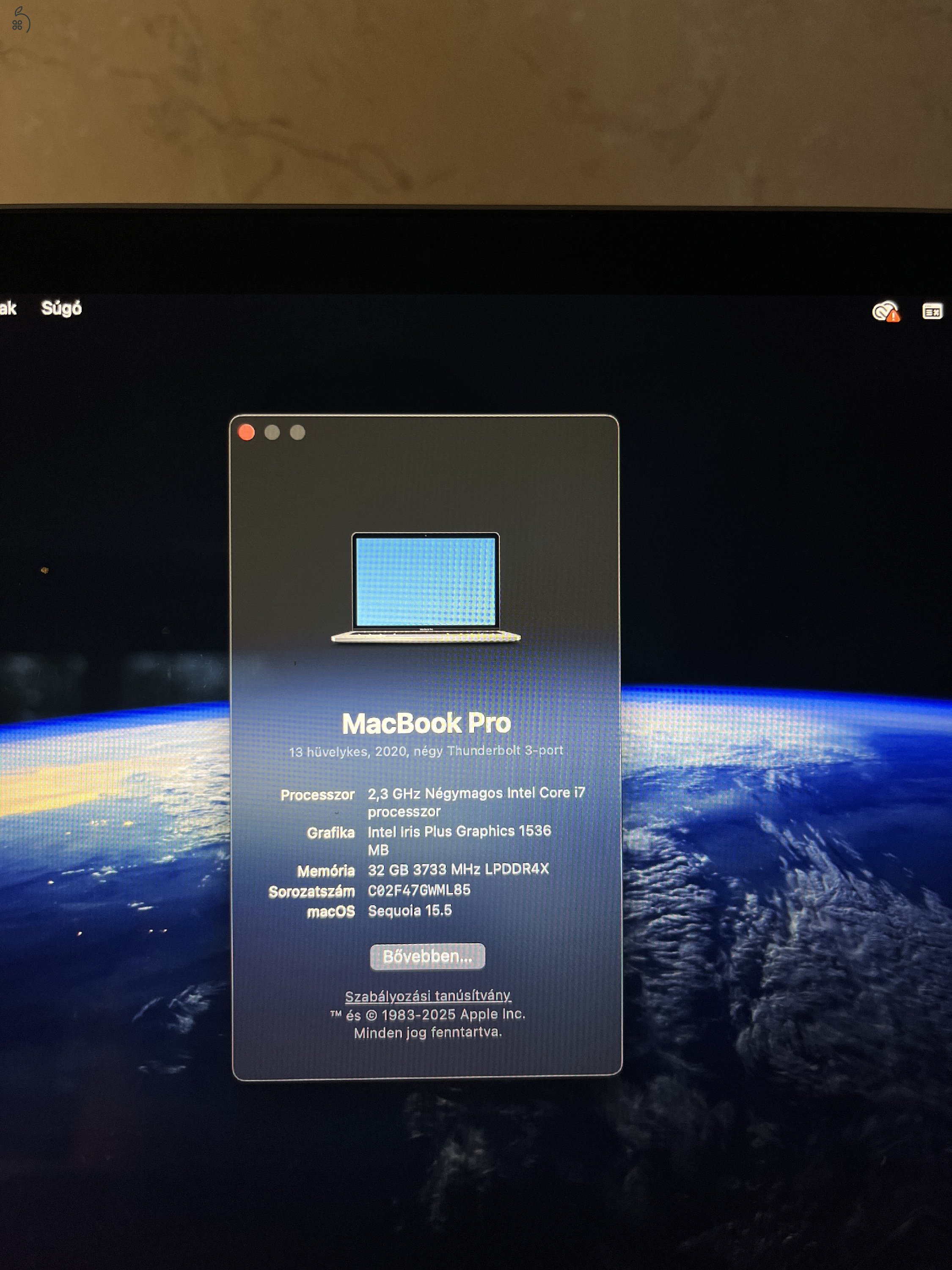 Macbook Pro 2020 512GB 32GB RAM