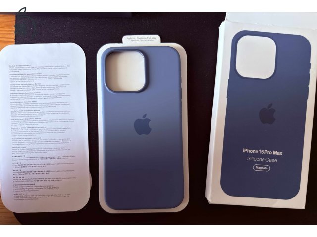Iphone 15 Pro Max Silicone Case Magsafe Winter Blue MP4C3FE/A