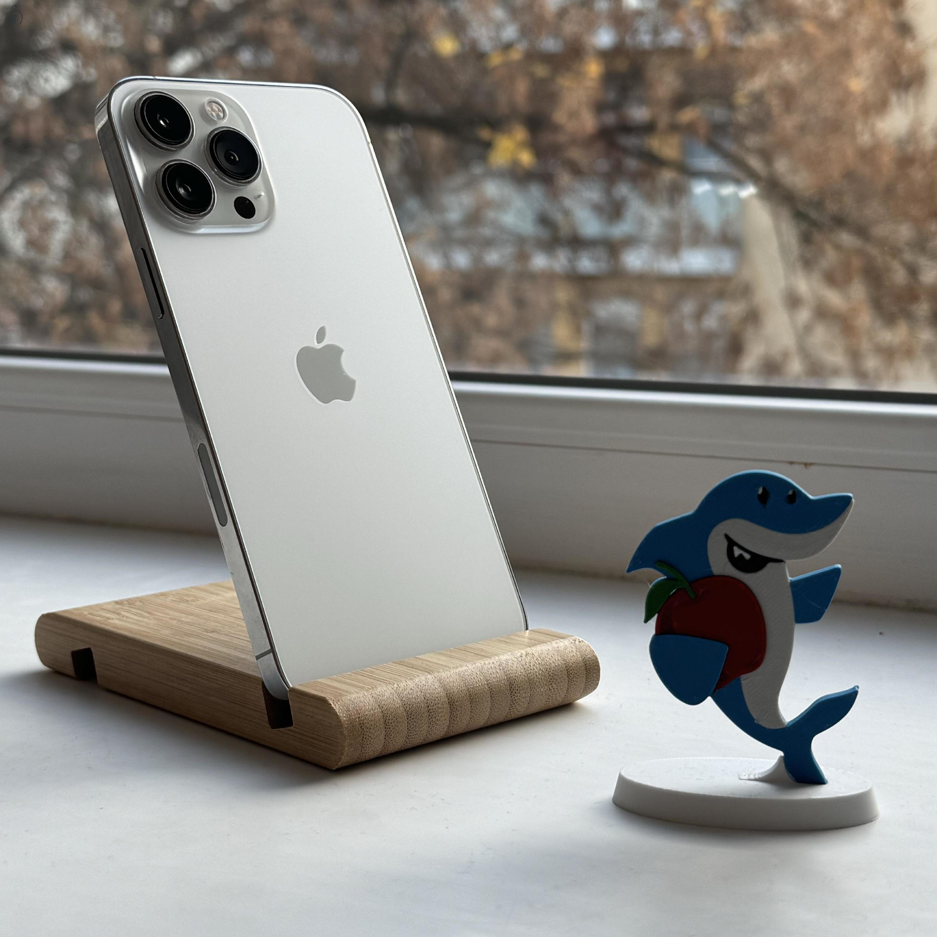 GYÖNYÖRŰ iPhone 13 Pro Max 128GB Silver -1 ÉV GARANCIA - Kártyafüggetlen, MS3551,100% Akkumulátor
