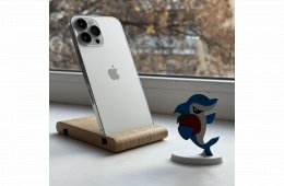 GYÖNYÖRŰ iPhone 13 Pro Max 128GB Silver -1 ÉV GARANCIA - Kártyafüggetlen, MS3551,100% Akkumulátor
