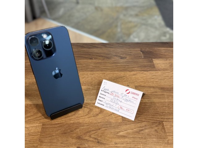 Apple iPhone 15 Pro - 128 GB - Kék Titán - Független-Új akku (93.)