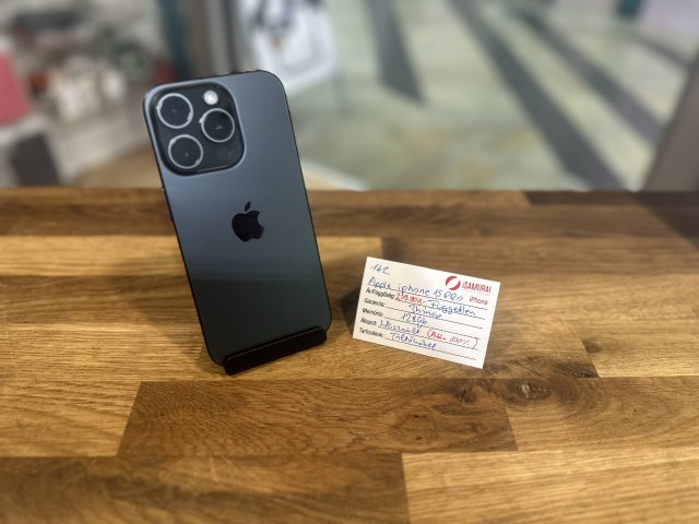 Apple iPhone 15 Pro - 128 GB - Fekete Titán - Független - Akku 100% (142.)