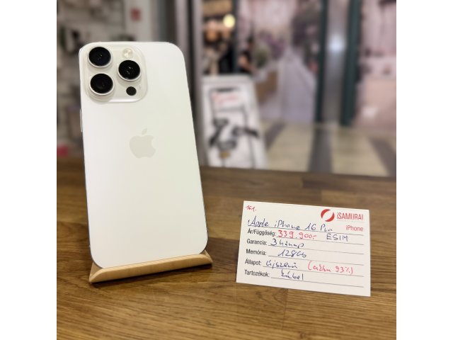 161. Apple iPhone 16 Pro - 128 GB - akku 93% - ESIM