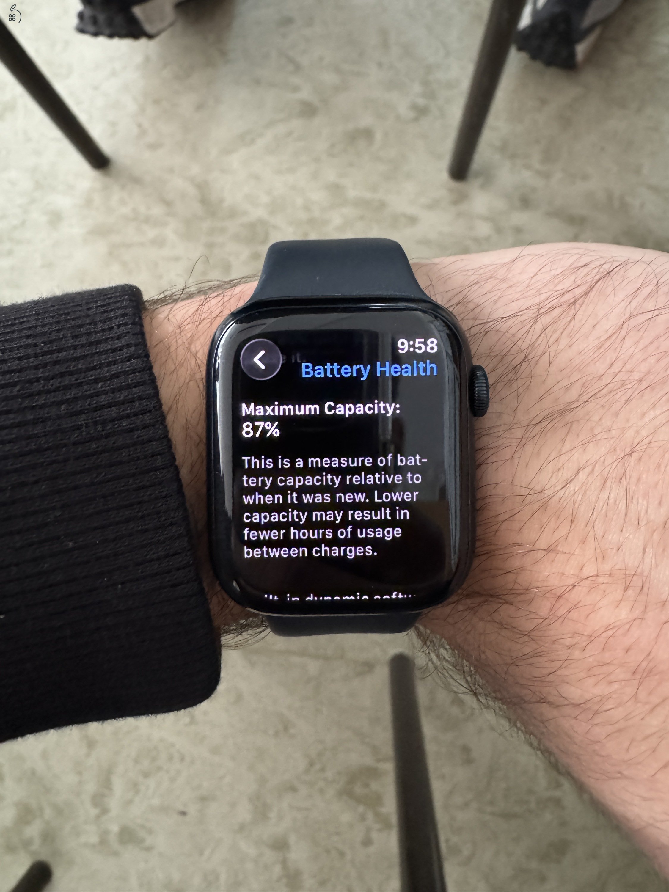 Apple Watch S8 45mm Midnight blue kitűnő + ajándék apple szíj