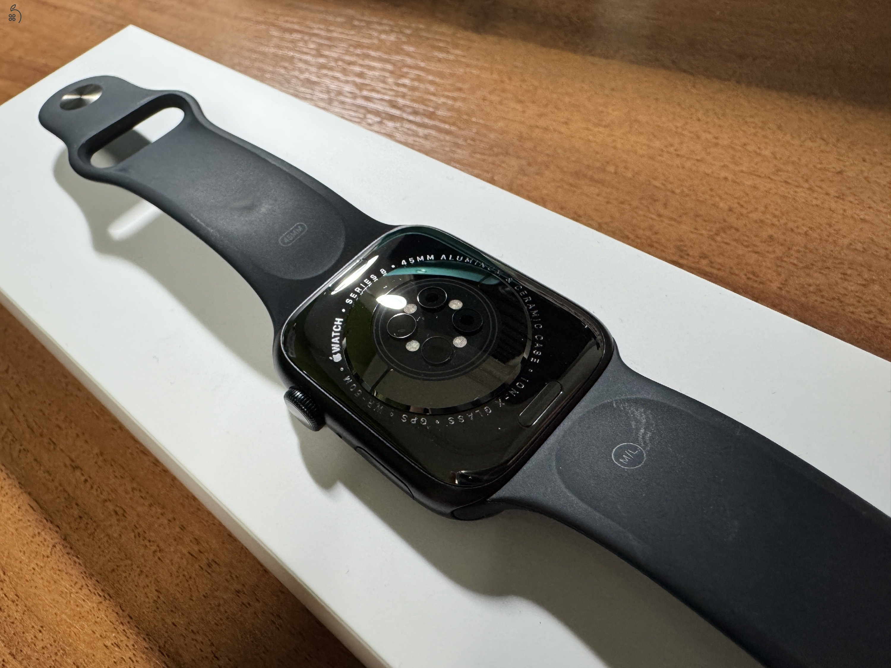 Apple Watch S8 45mm Midnight blue kitűnő + ajándék apple szíj