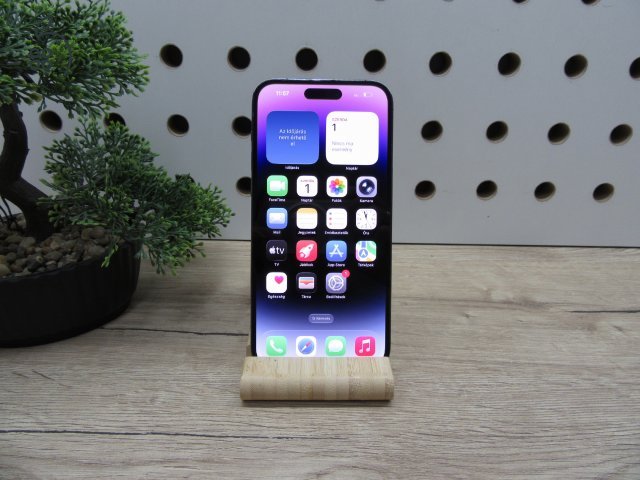 Apple iPhone 14 Pro Max – Purple (Deep Purple) – Dynamic Island, 120 Hz ProMotion, 48 MP Pro kamera – 128 GB – Használt, szép állapot – 100% akku – Garancia 3 hónap