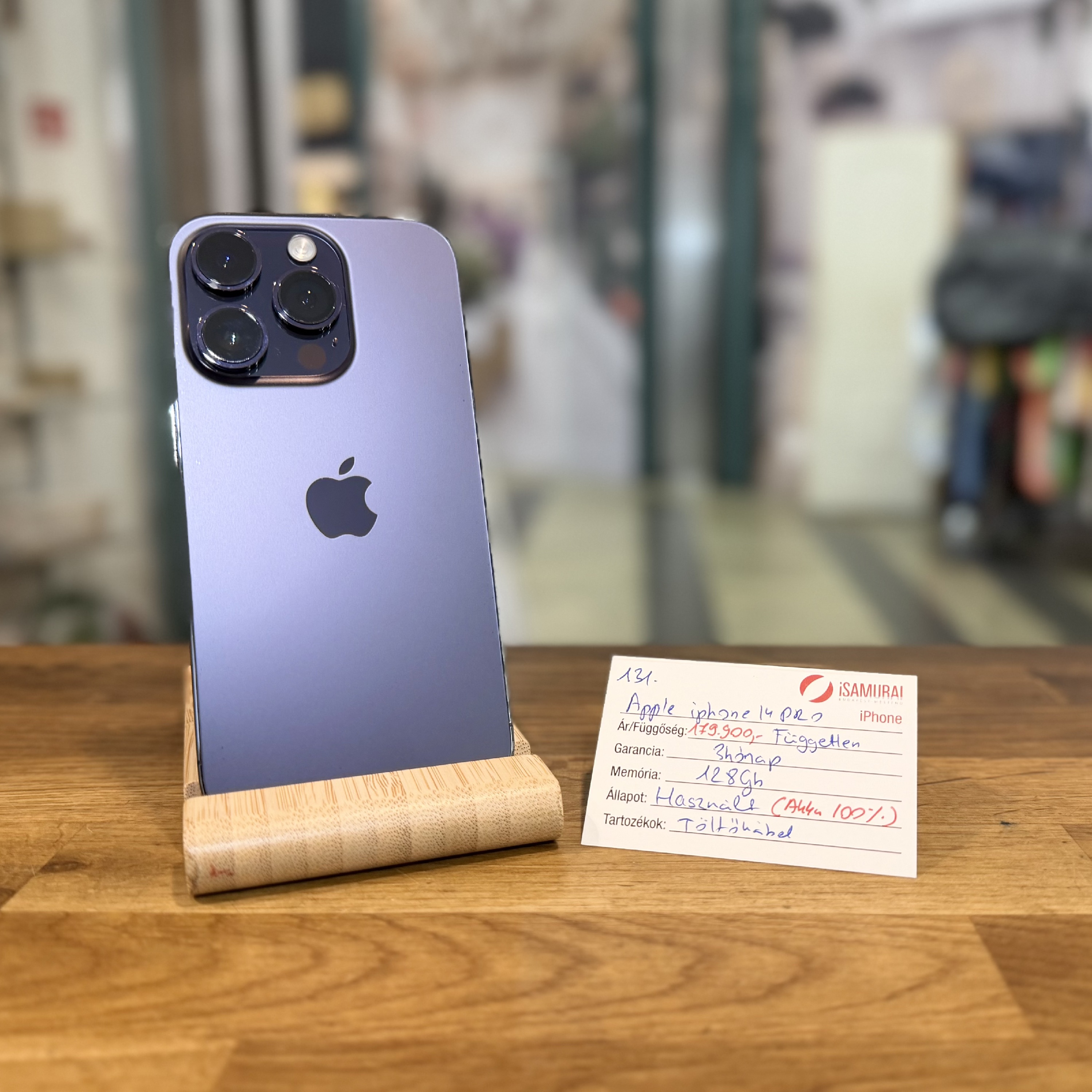 Apple iPhone 14 Pro - 128 GB – Deep Purple – Új akku ( 131.)