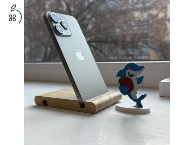 HIBÁTLAN iPhone 15 Pro Max 256GB Natural Titanium -1 ÉV GARANCIA -Kártyafüggetlen, MS3591