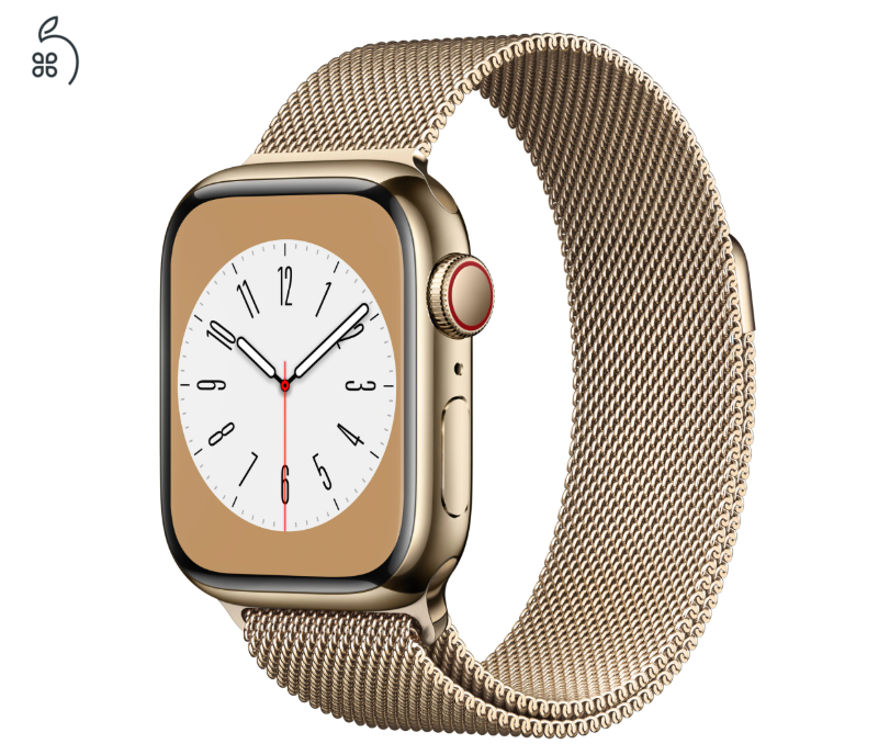 Apple Watch Series 8 – Gold Stainless Steel + Milanese Loop 