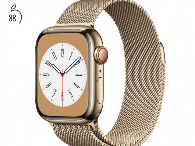 Apple Watch Series 8 – Gold Stainless Steel + Milanese Loop 
