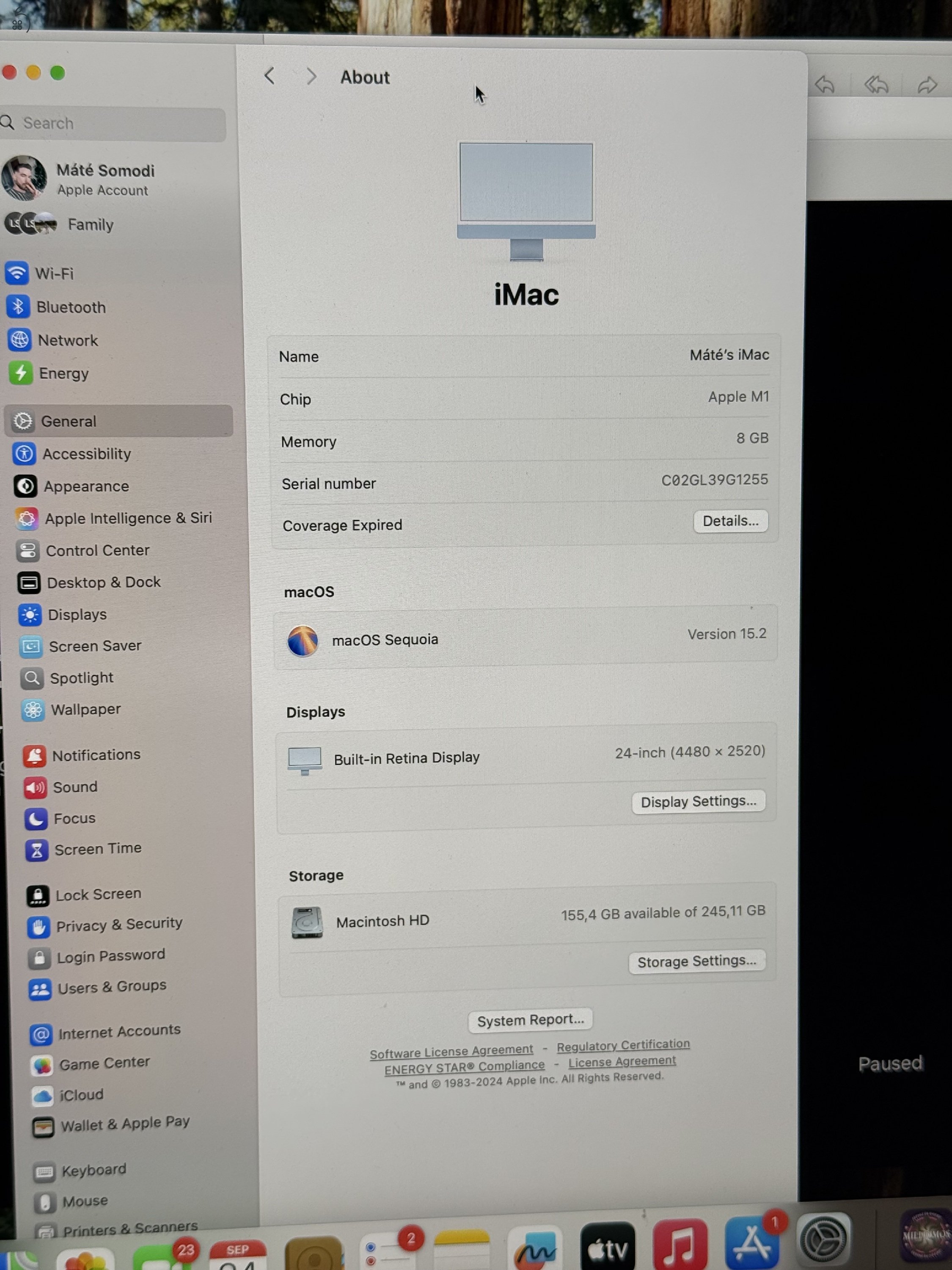 iMac M1 ‘24 256 GB SSD kék
