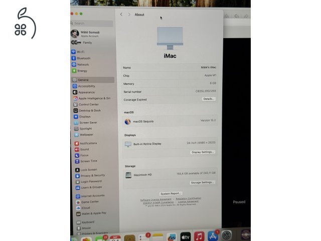 iMac M1 ‘24 256 GB SSD kék